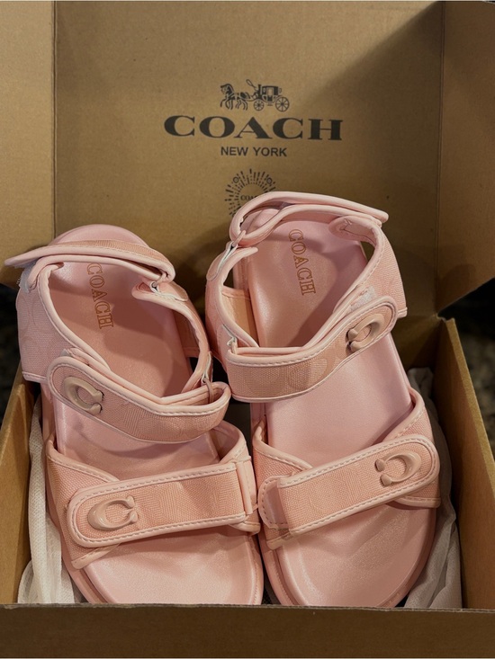 Coach Shoes - COACH Pink Sporty Adjustable Women’s Sandals